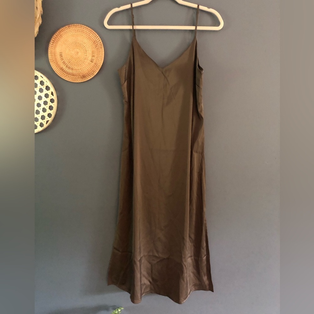 Chocolate brown slip dress